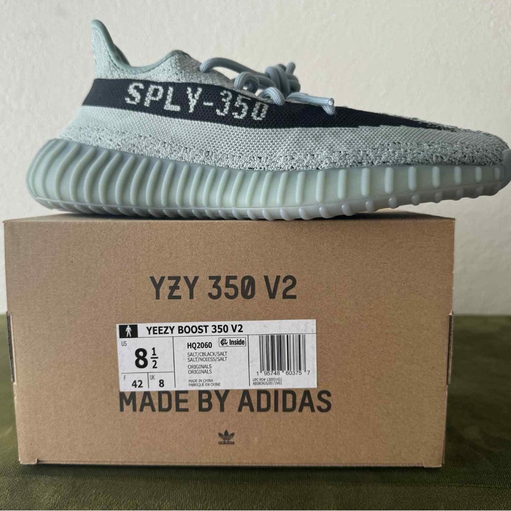Adidas Yeezy Boost 350 V2 Kids Sneakers - Light Blue and Black